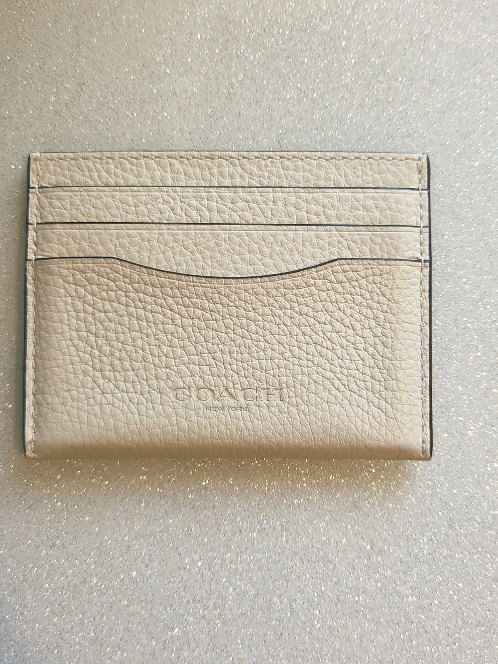 Coach Pebbled Leather Card Holder
